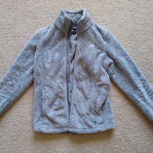 The North Face fuzzy gray jacket, small